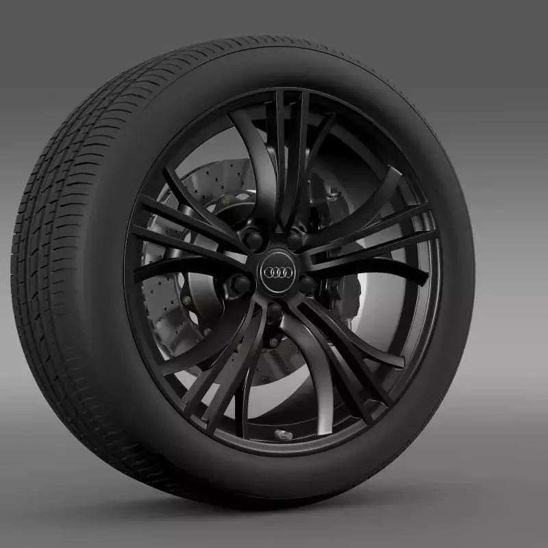 Audi R8 V10 plus 2013 wheel 3D model