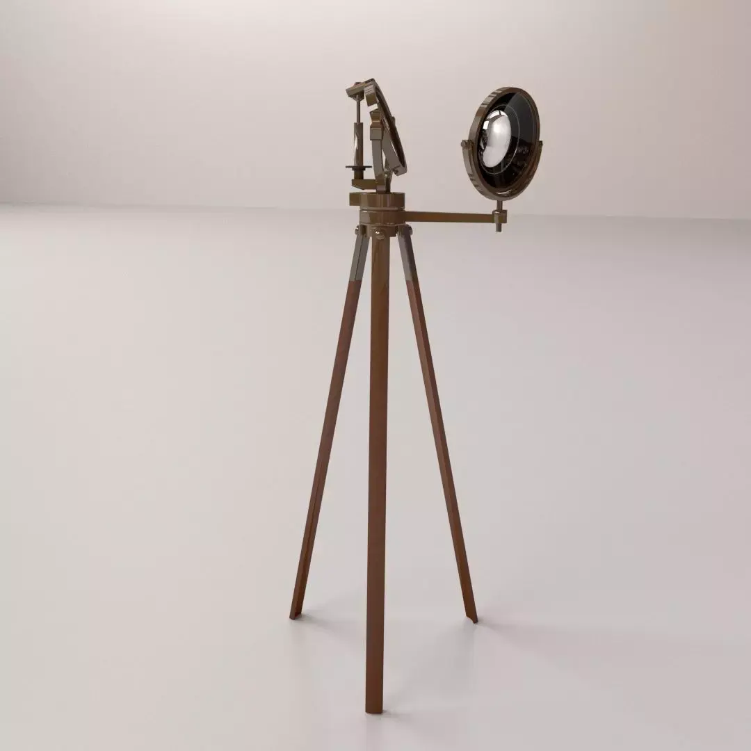 Heliograph vintage tripod lamp at 3D model