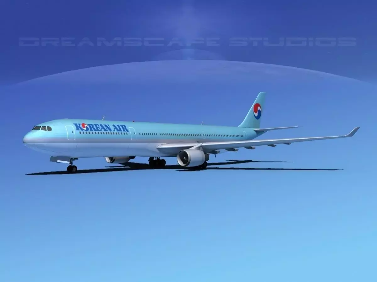 Airbus A330-300 Korean Air 3D model