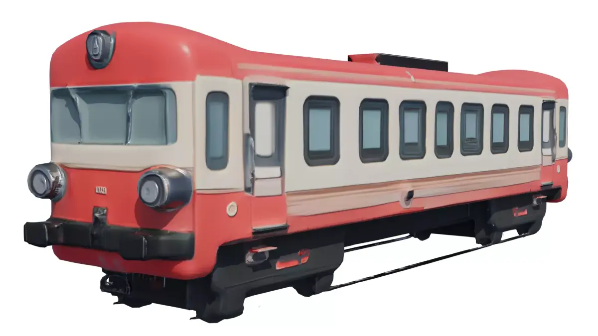 Stylized Retro Train Engine Lowpoly PBR Asset Low-poly 3D model