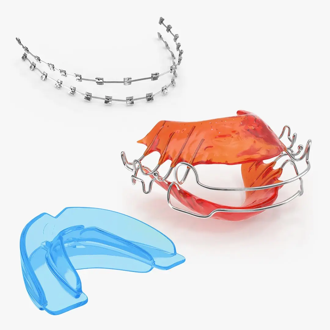Dental Tooth Braces and Retainer Collection 3D model