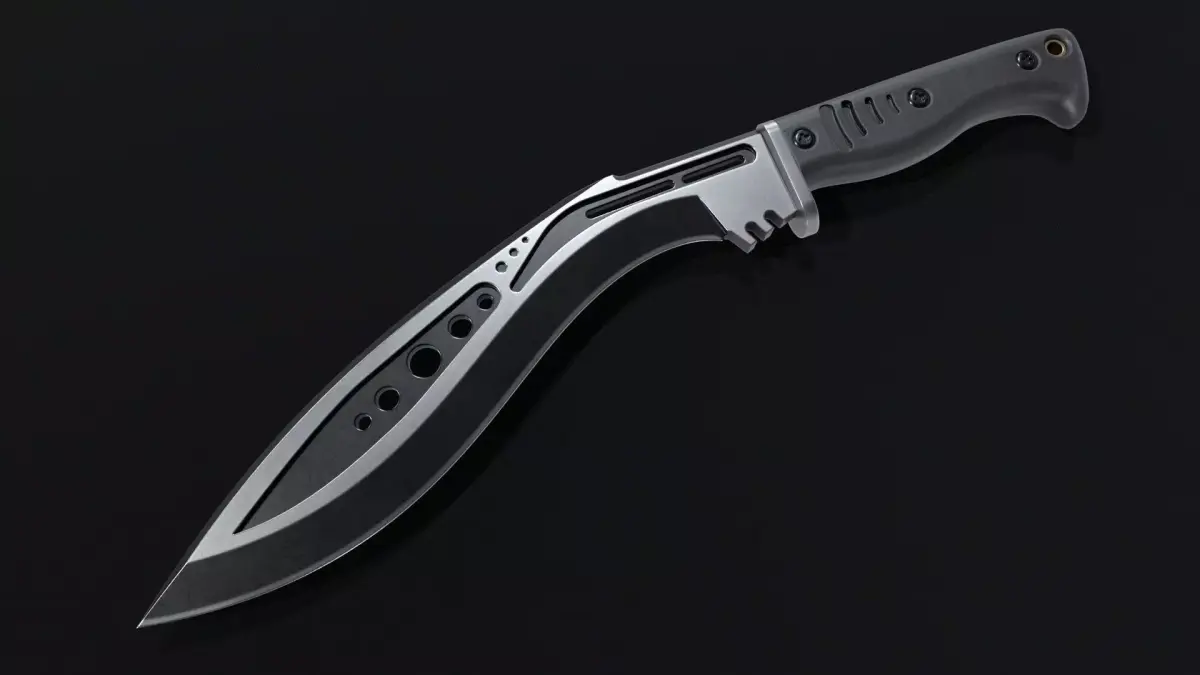 M48-kurki-Knife Low-poly 3D model