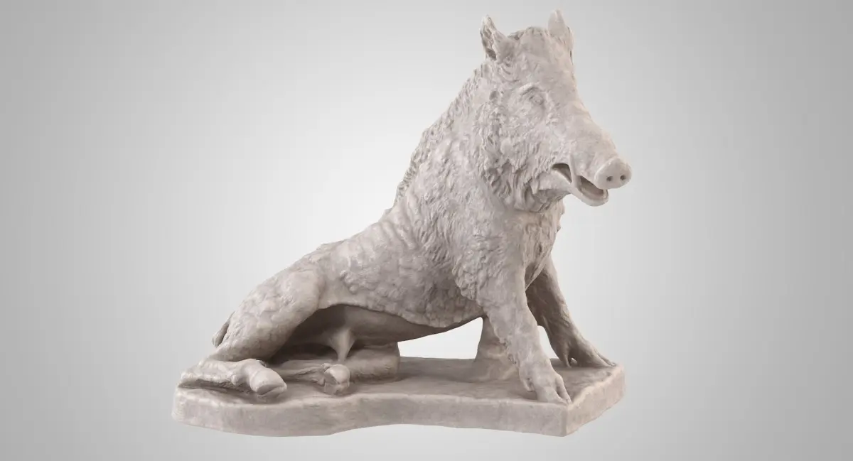 Marble Porcellino Statue 3D model
