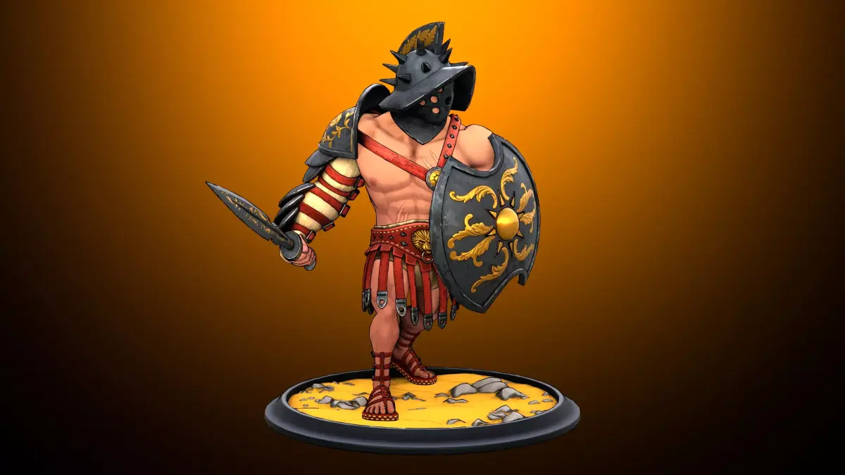 Gladiator Stylized Game Ready Character Free 3D model