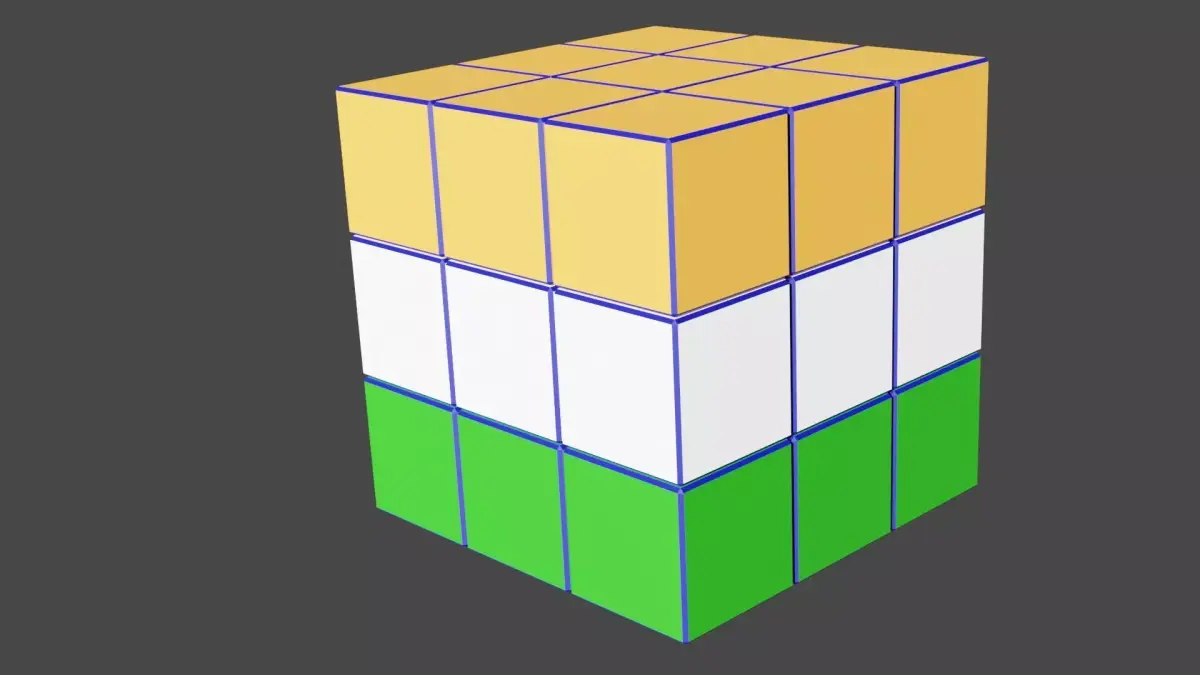 Rubik Cube with Indian flag Tiranga on Independence day 3D  Free low-poly 3D model
