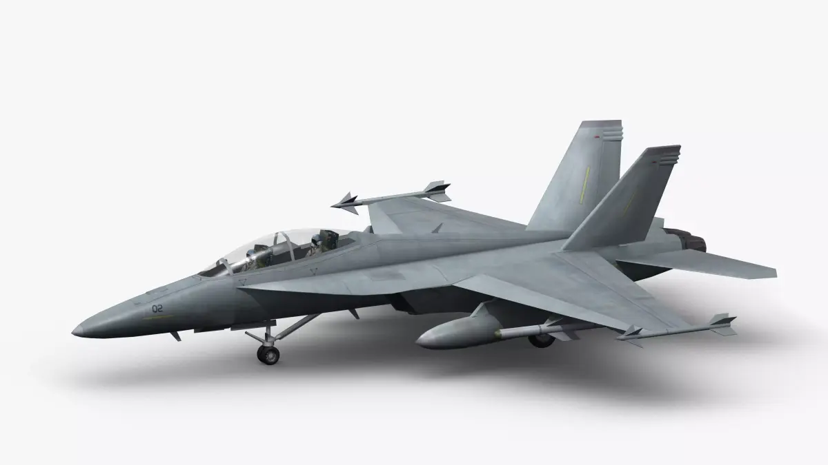 F A-18 EF SuperHornet Low-poly 3D model