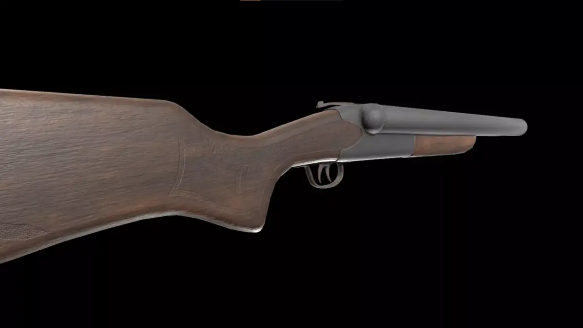 Small double barrel shotgun 3D model