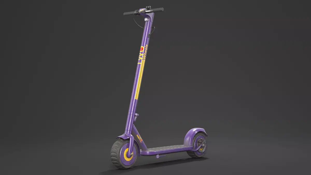 Sharing Rental Electric Scooter PBR 3D model