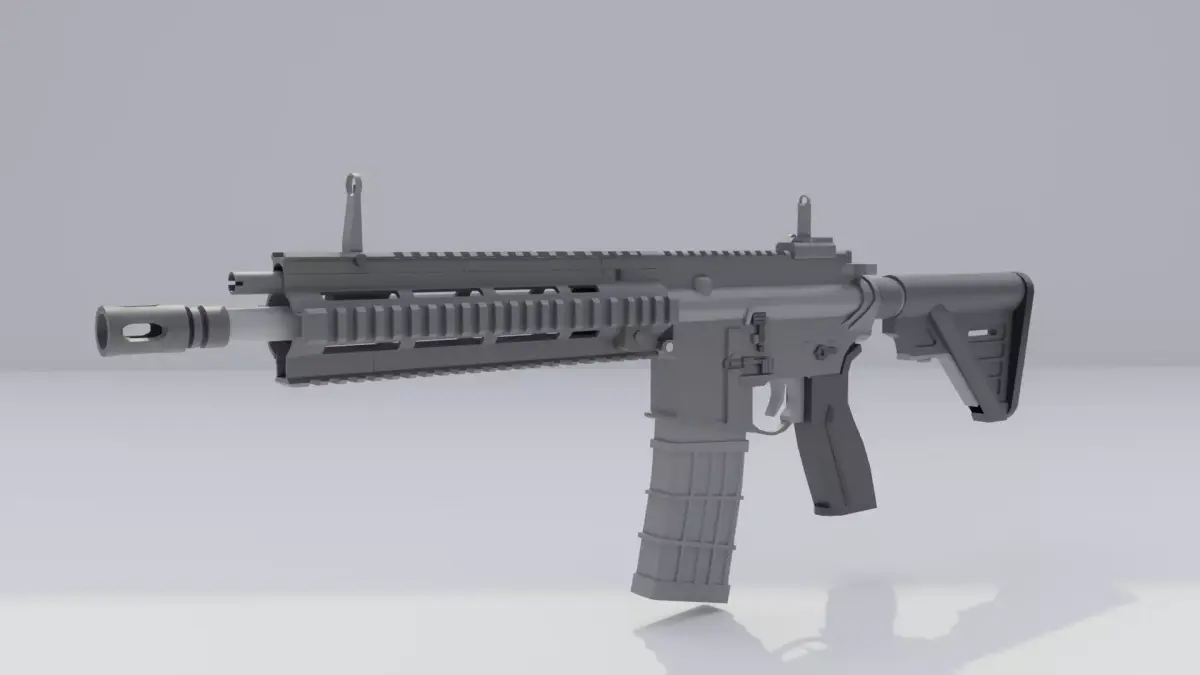 Hk 416A5 Low-poly 3D model