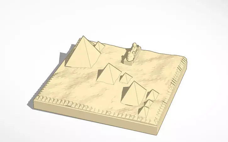 traditional view of the pyramids printable Free 3D model