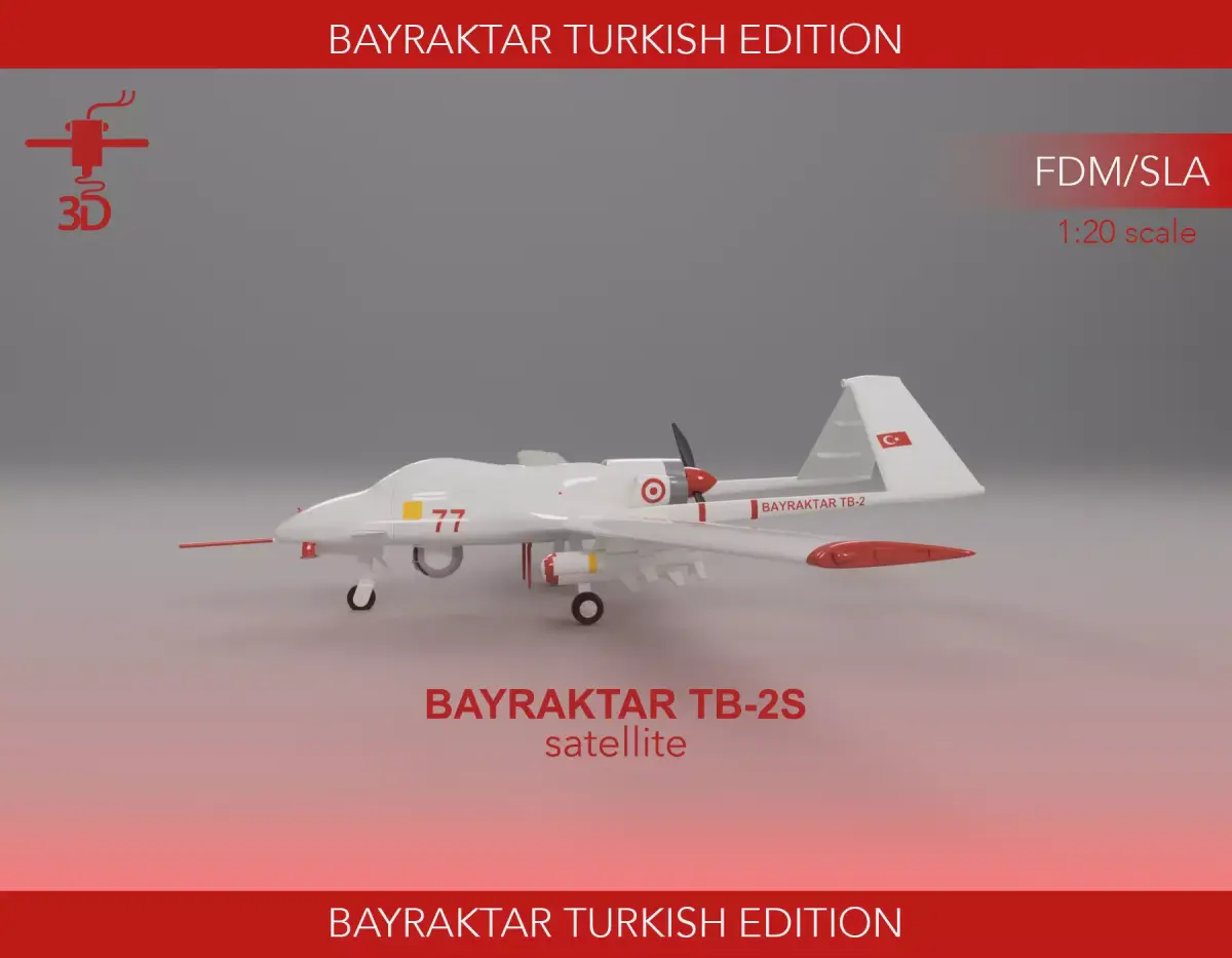 Bayraktar TB-2S Satellite HIGH QUALITY 3D PRINT MODEL 3D print model