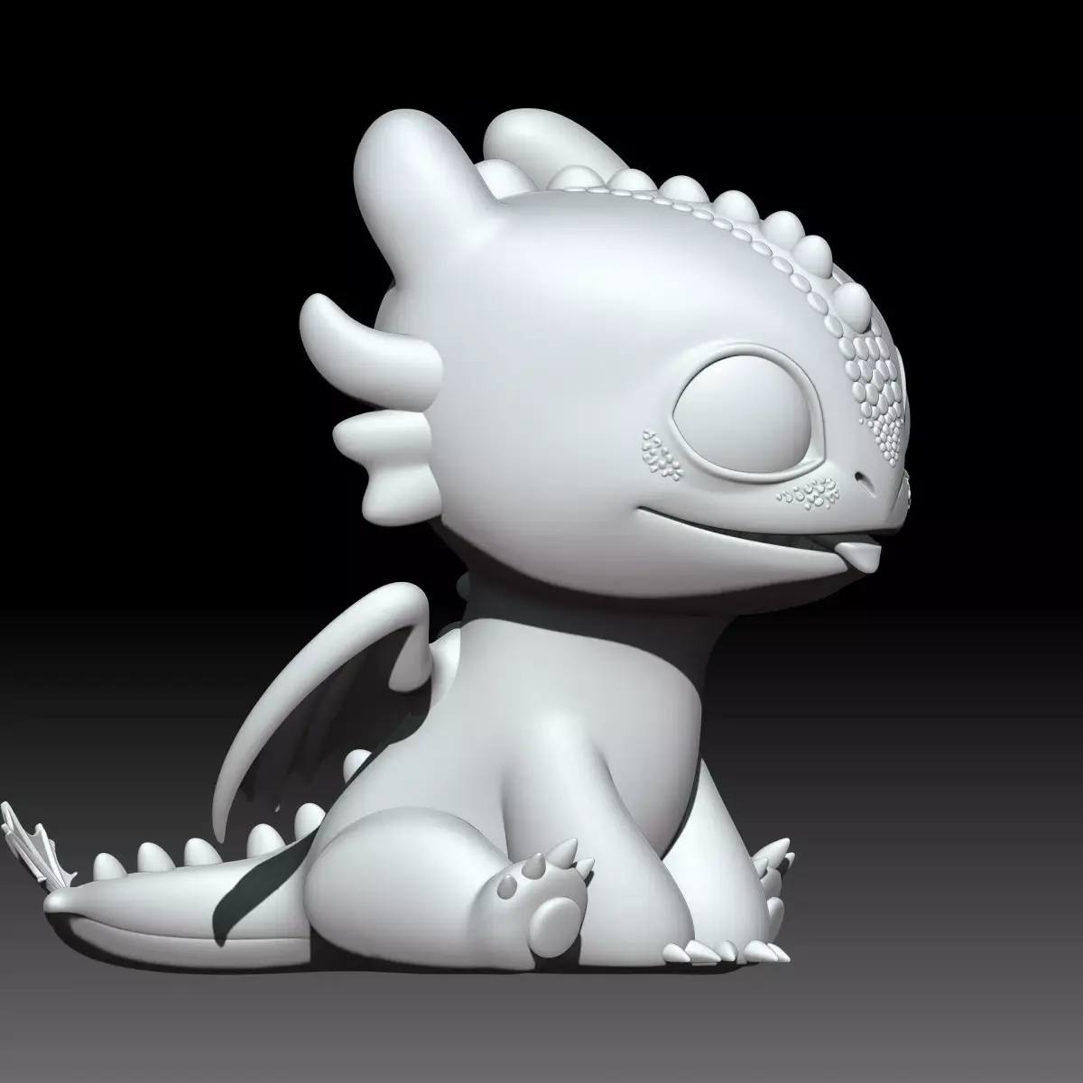 Chibi Light Fury Dragon 3D print model
