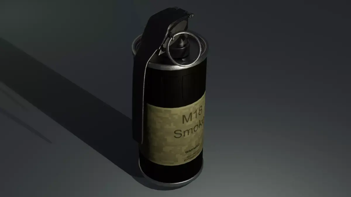 smoke grenade Low-poly 3D model 4