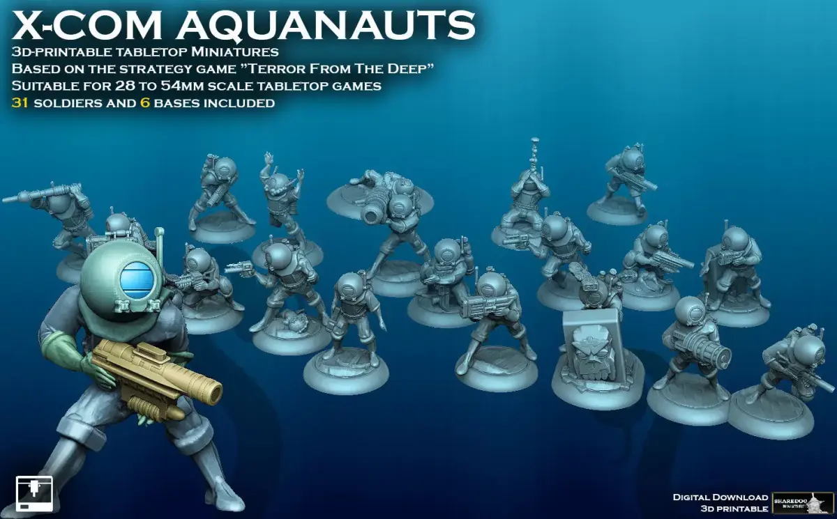 XCOM Terror From The Deep Aquanauts 3D print model