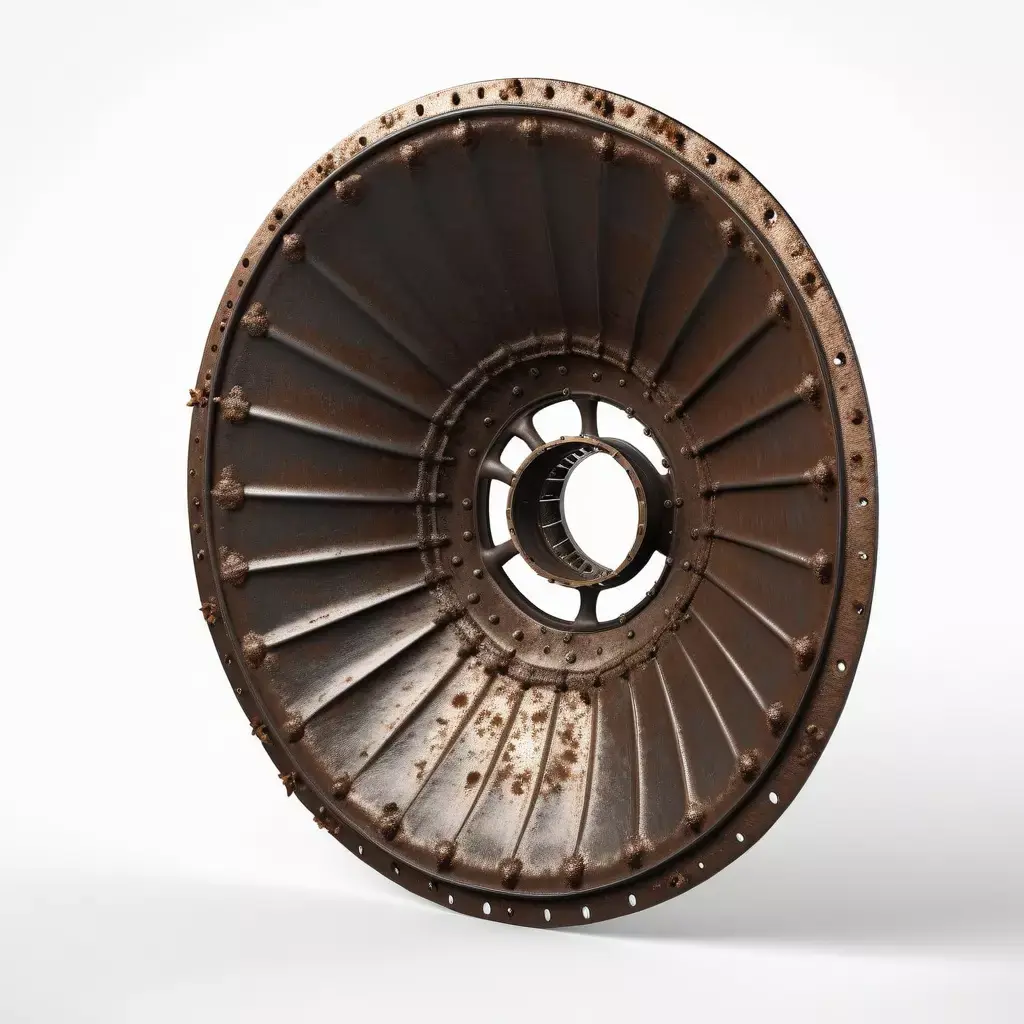 Weathered Industrial Turbine Part 3D model