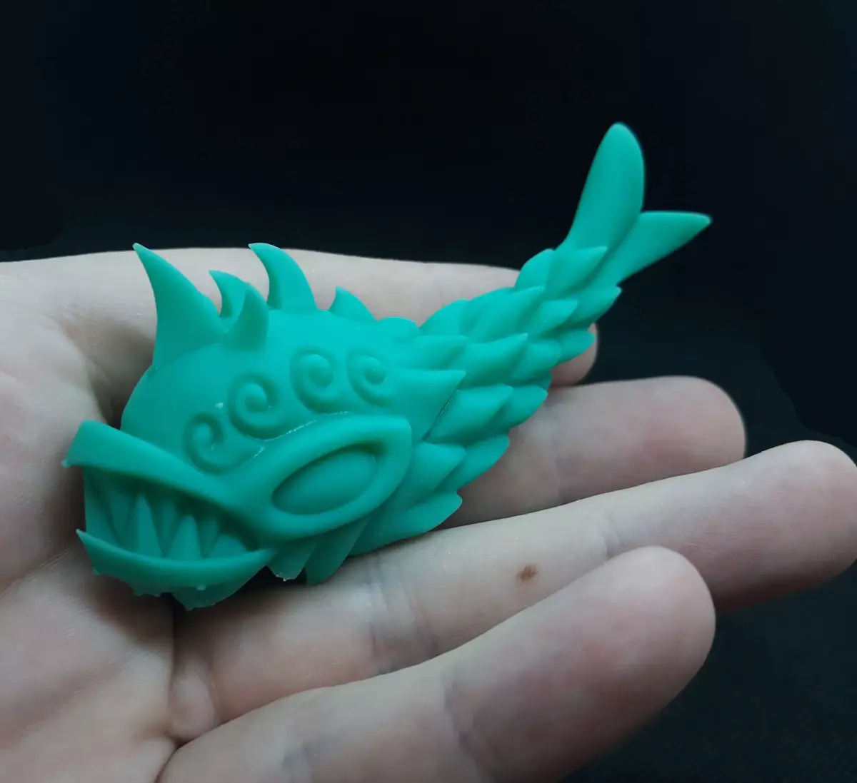 Angry fish 3d print Free 3D print model