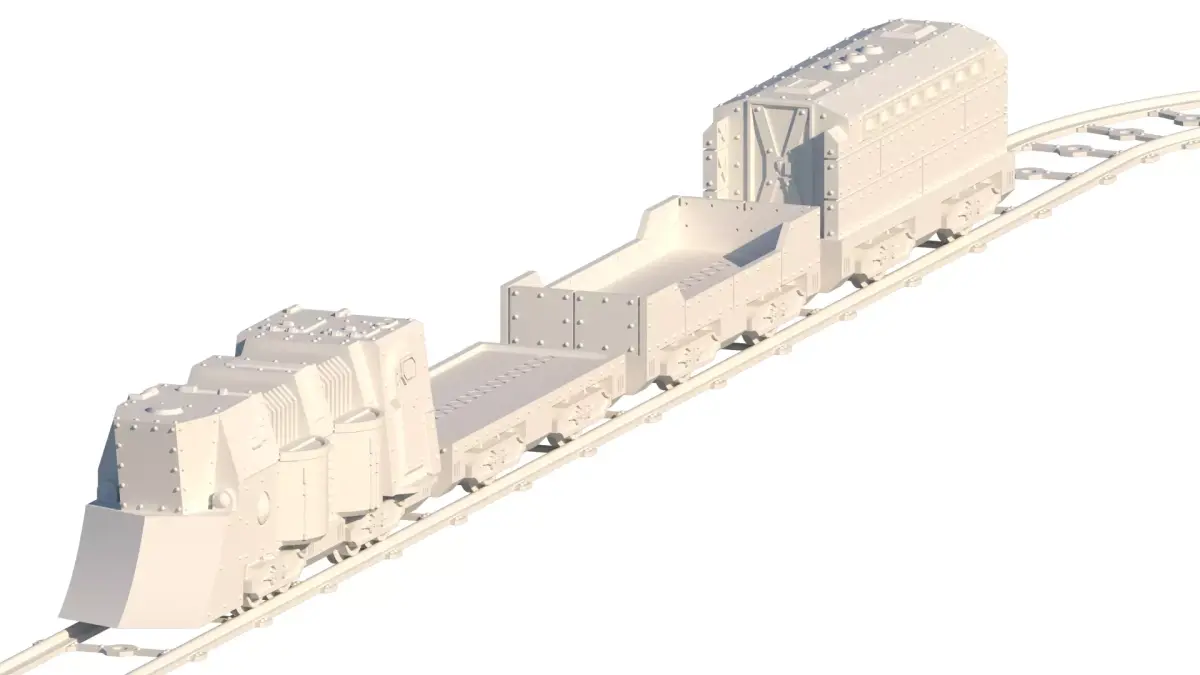 Forge Train 3d Printable model for 28mm Gaming 3D print model