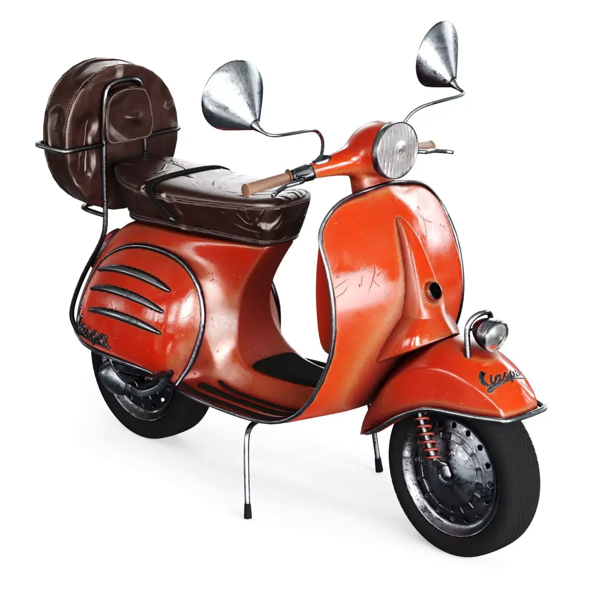 Vintage moto vespa bike 3D model