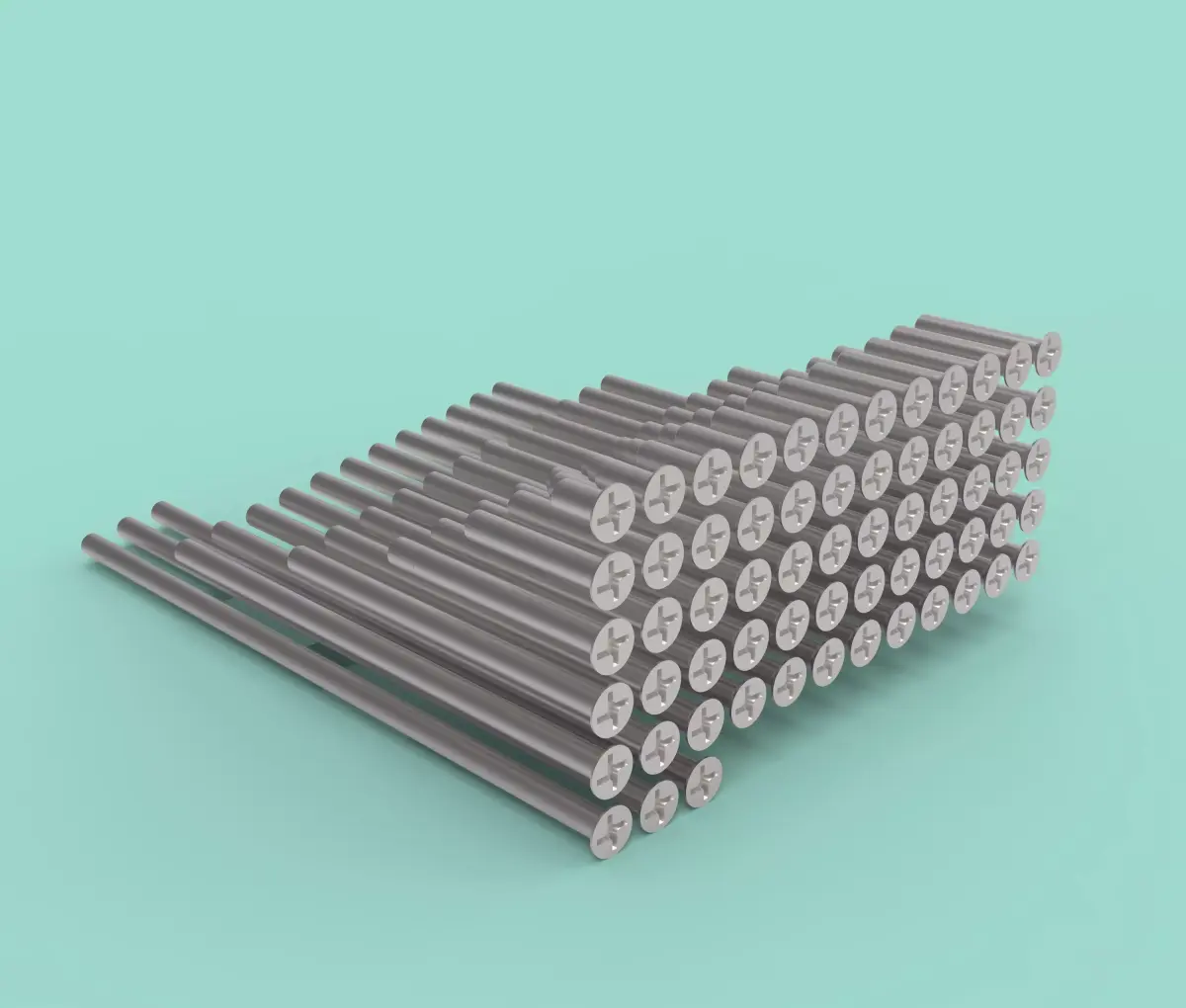 NAS1153 Full set of screws 63 pcs 3D print model