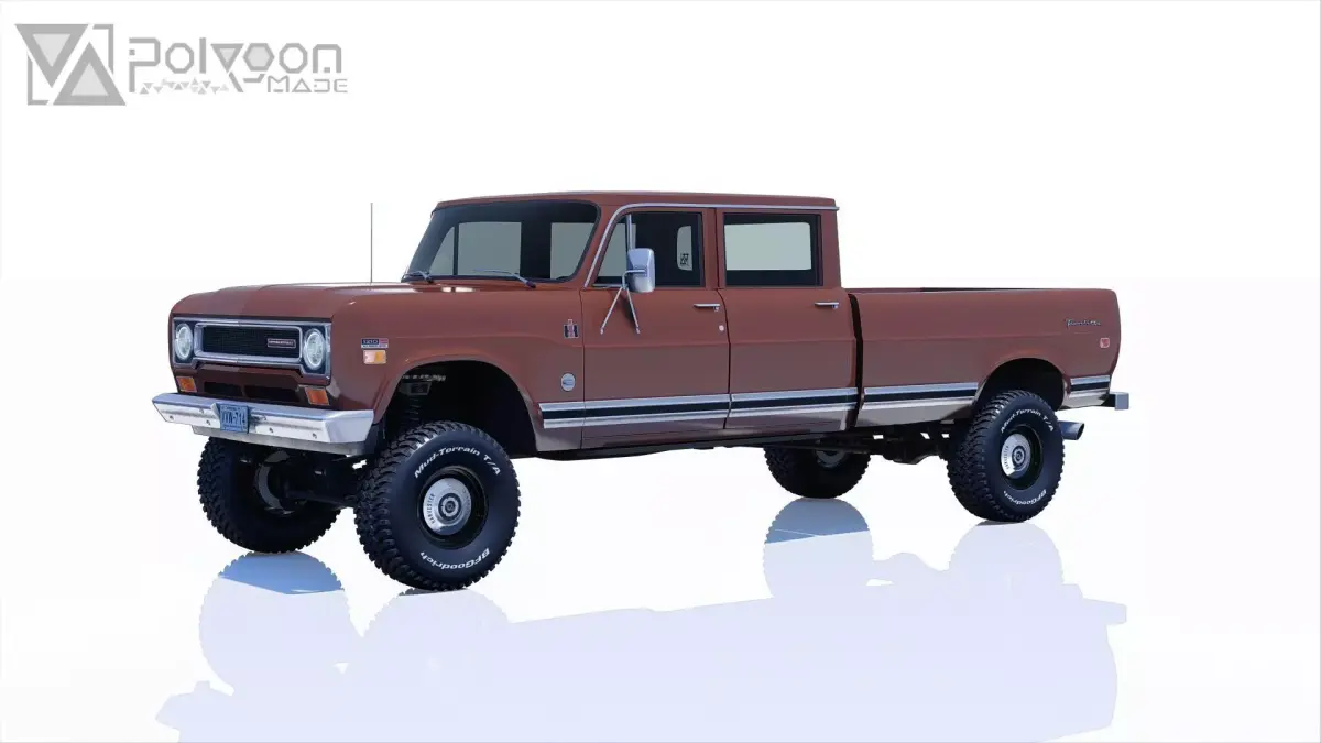 International Haervester Travelette Crew Cab Full Interior 3D model