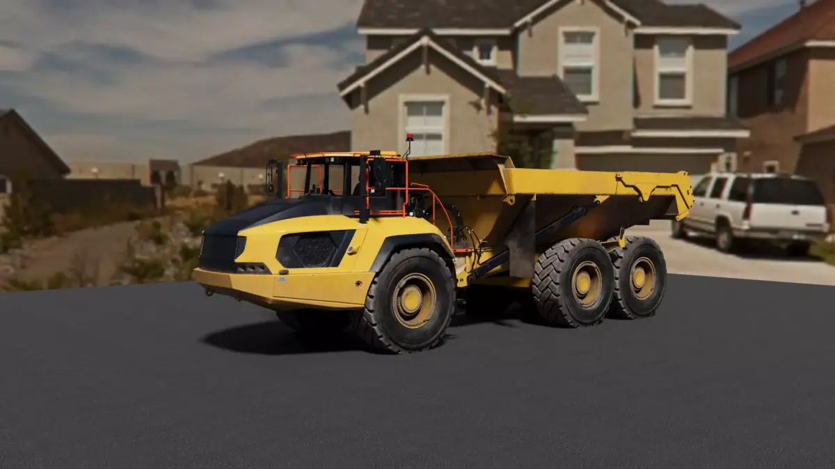 Articulated Dump Truck Low-poly 3D model