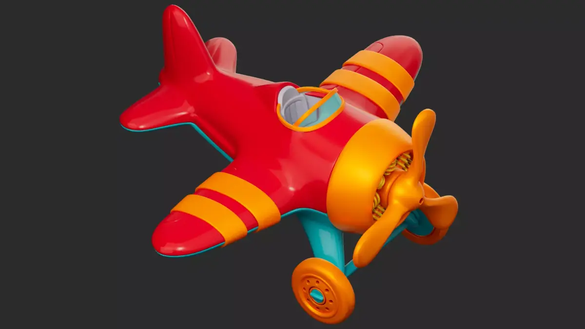 Cartoon Plane Low-poly 3D model Low-poly 3D model by CGWanderer