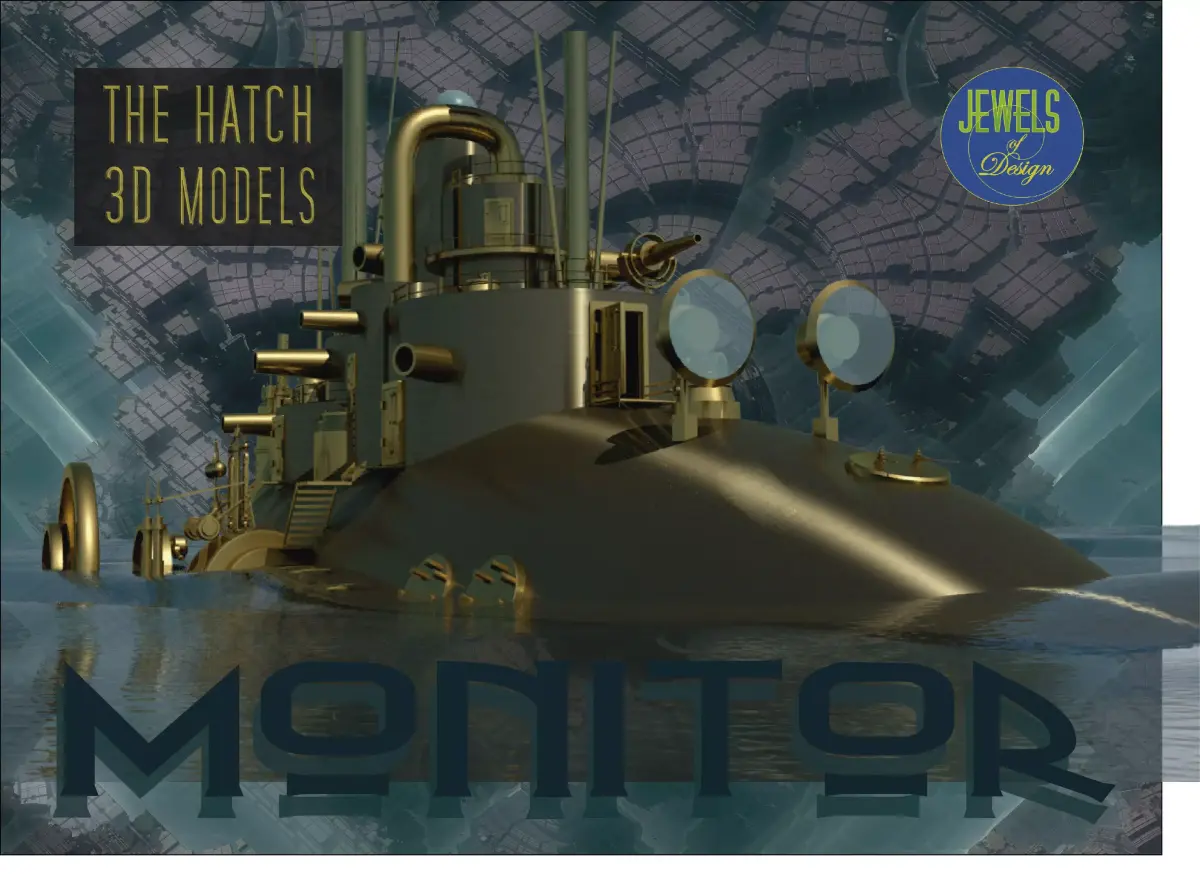Steampunk Monitor 3D model