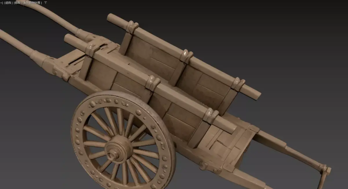 19-  Human Powered Cart from the Song Dynasty 3D model