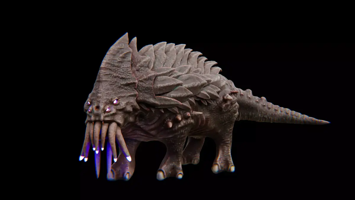 Behemoth Alien Creature Low-poly 3D model