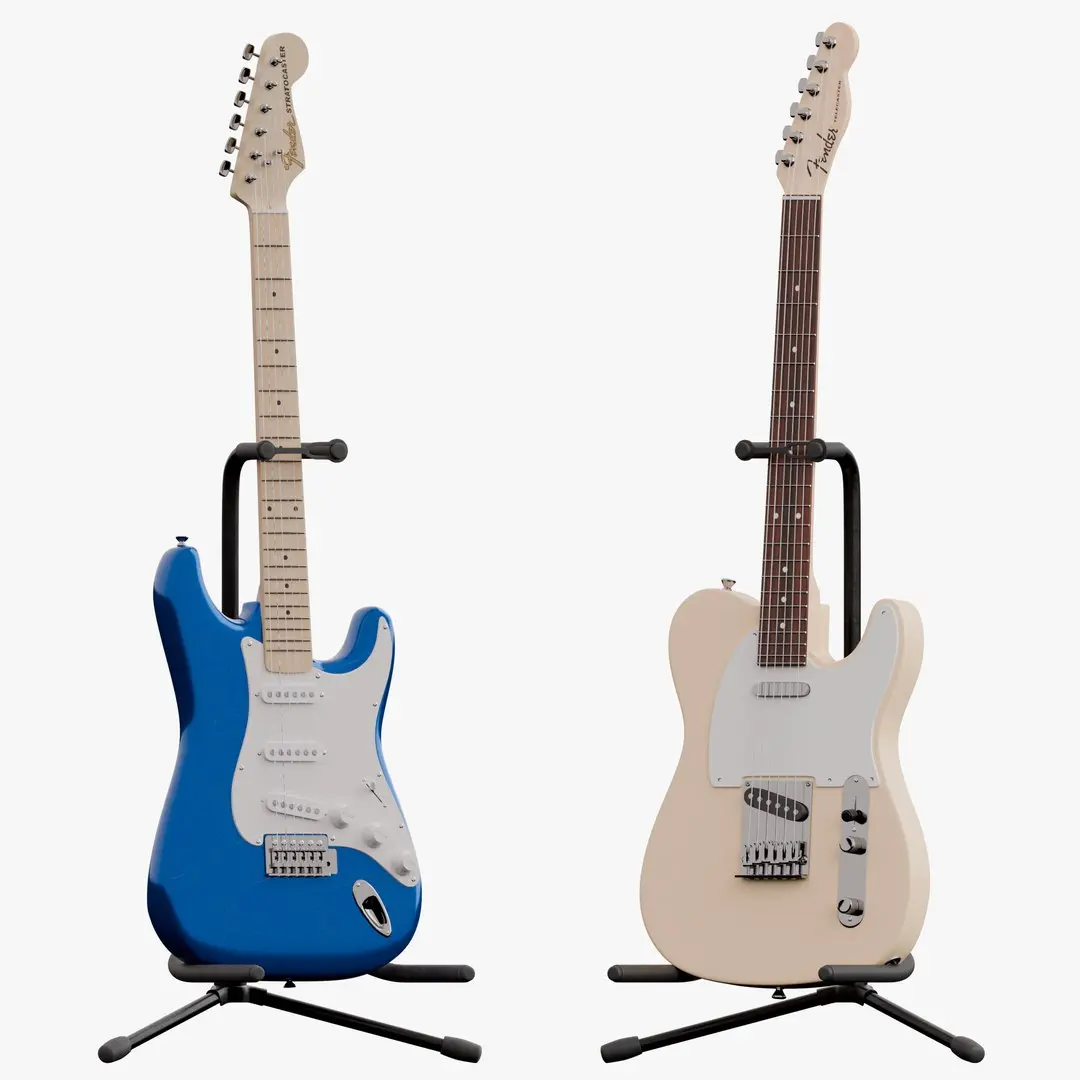 Fender Stratocaster and Fender Telecaster  purchase 3D model