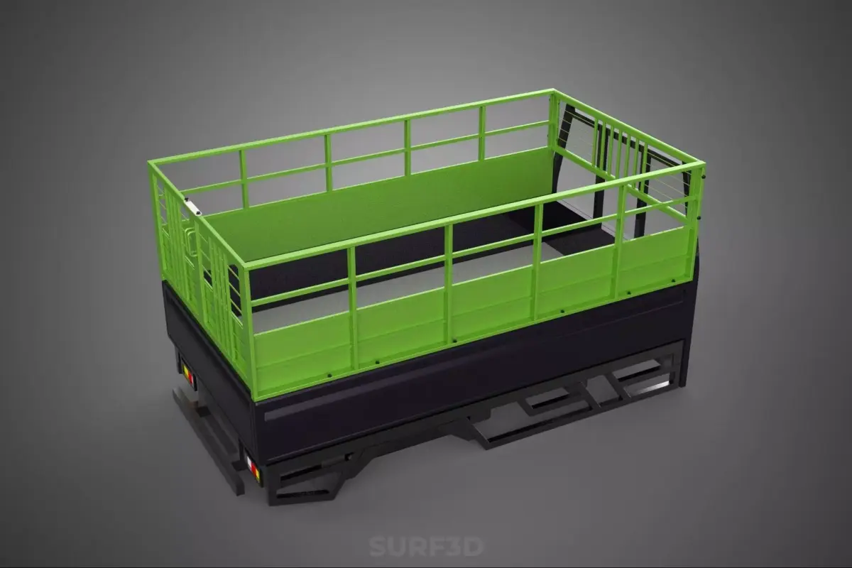 TRAY UTE PICKUP CAGE FLATBED TRUCK CARGO WAGON VAN LORRY BAKKIE 3D model