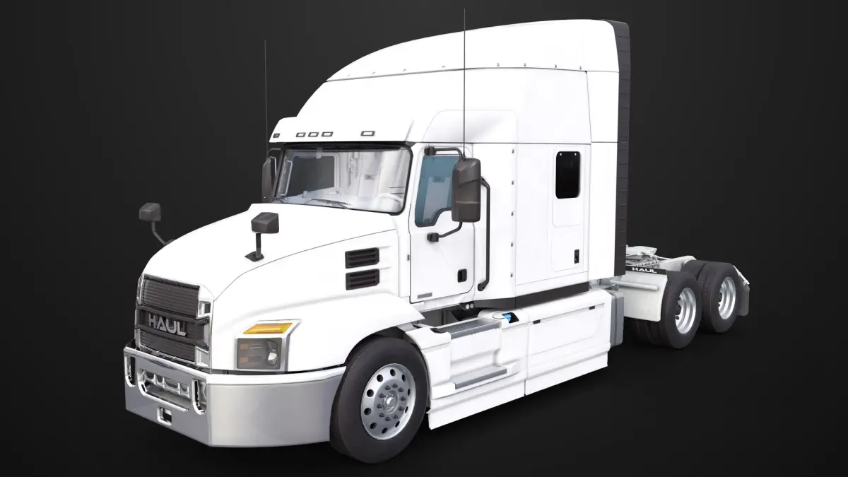 Heavy Truck Chassis 05 Generic White Interior All PBR Unity UE Textures 3D model
