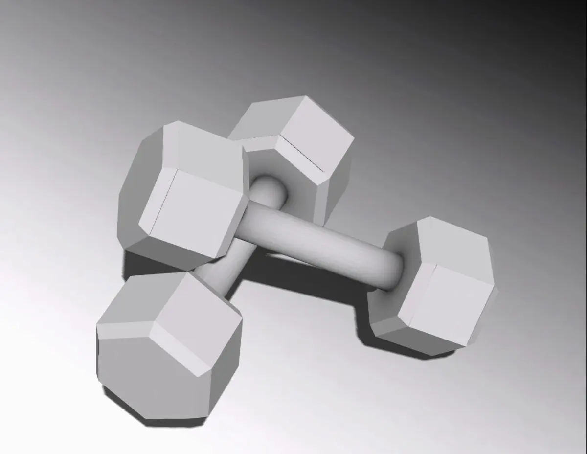 Dumbbells pair of Low-poly 3D model