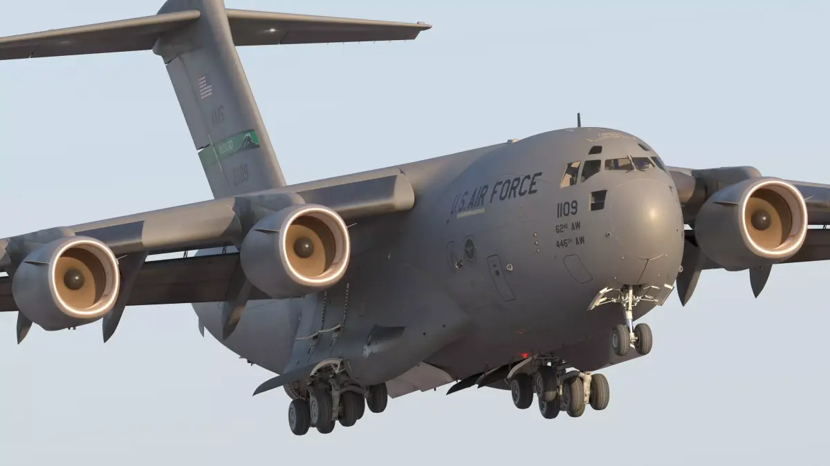 C-17 Globmaster III  Military Transport Aircraft Low-poly 3D model