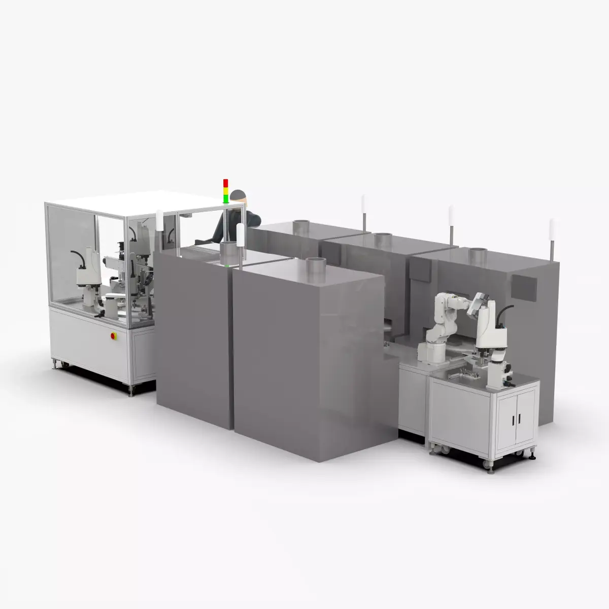 Automatic LED Shell Dispensing Detection Machine 3D model
