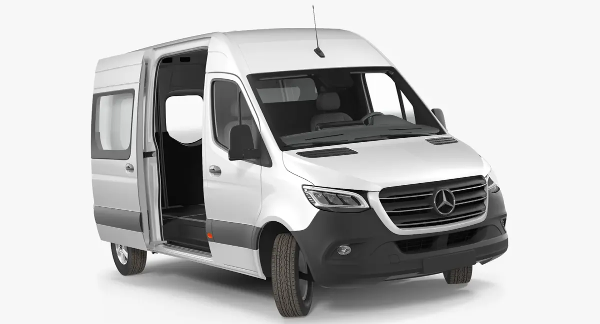 2019 Mercedes Sprinter Van Rigged 3D model