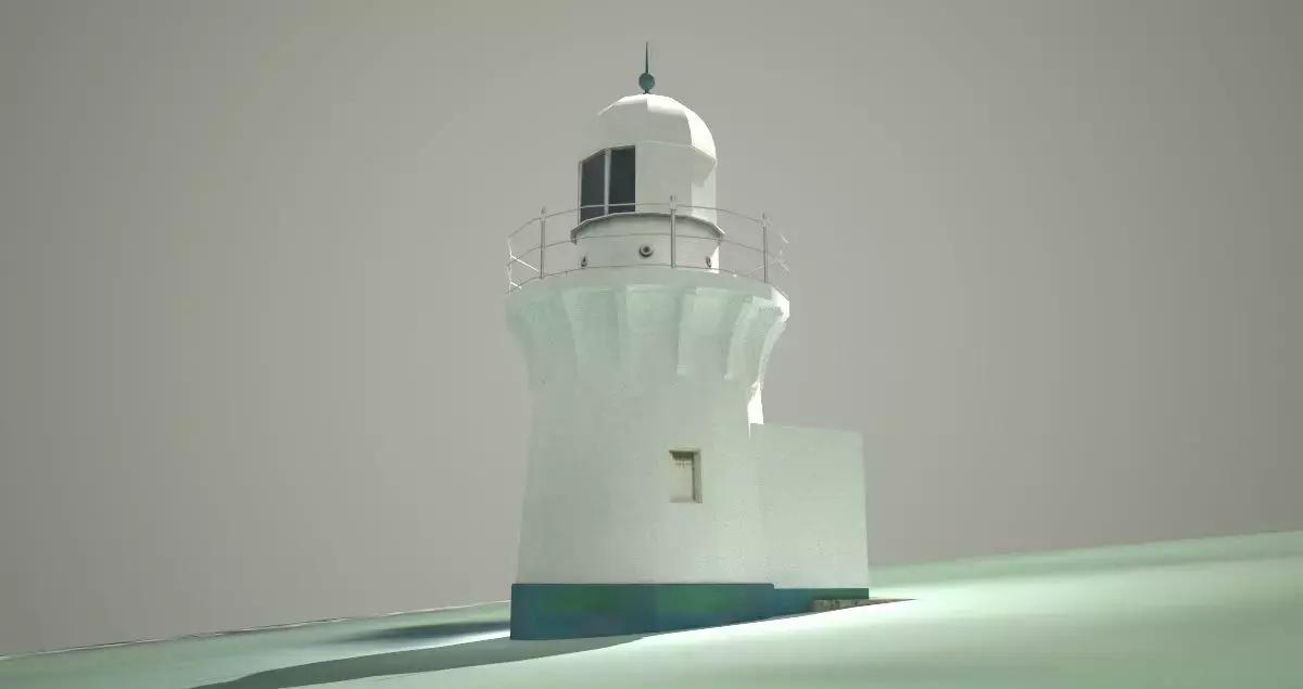 Ballina Lighthouse Low Poly 3D model