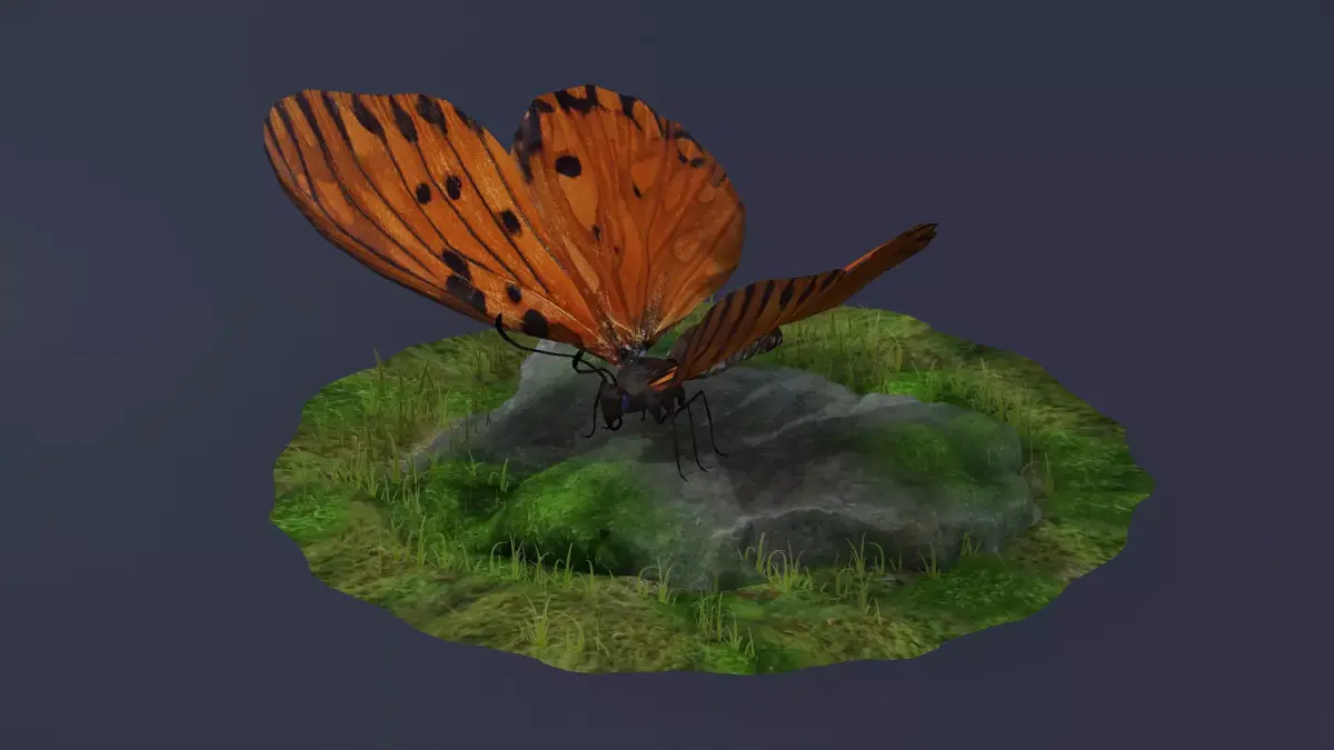 Danaus Plexippus Butterfly Milkweed Monarch  3D model