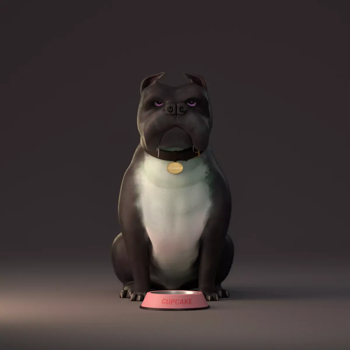 Dog 3D model- American Bully Free 3D model