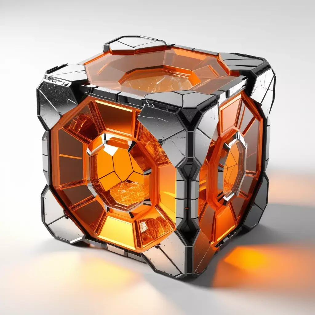 Futuristic Data Core with Coolant 3D model