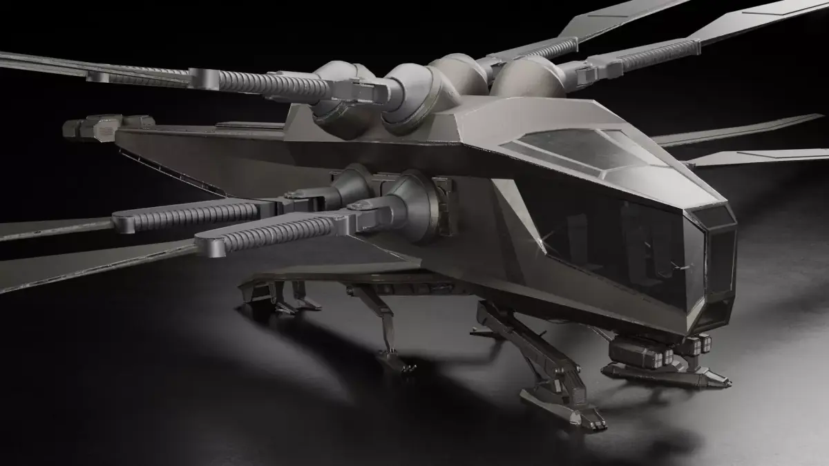 Ornithopter Dune Low-poly 3D model