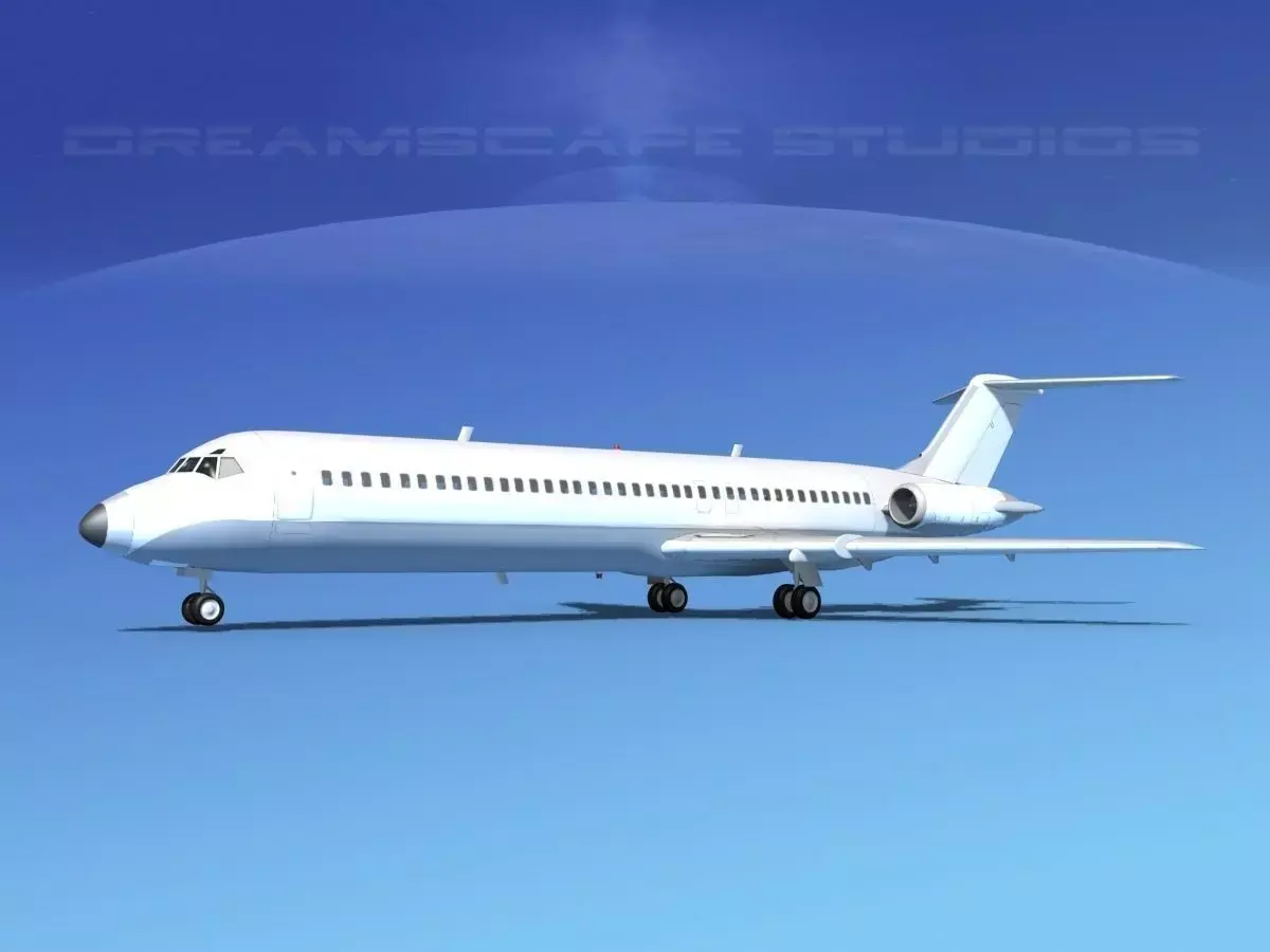 Douglas DC-9-40 Unmarked 1 3D model