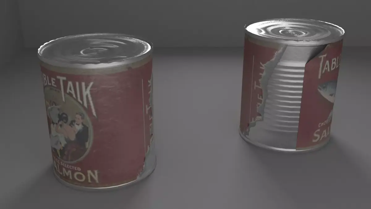 Tin Can Low-poly 3D model