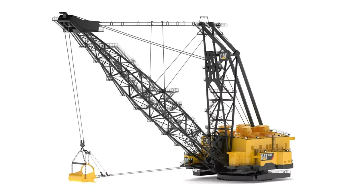CAT Draglines 8200 Heavy Duty Excavator Mining Equipment 3D model