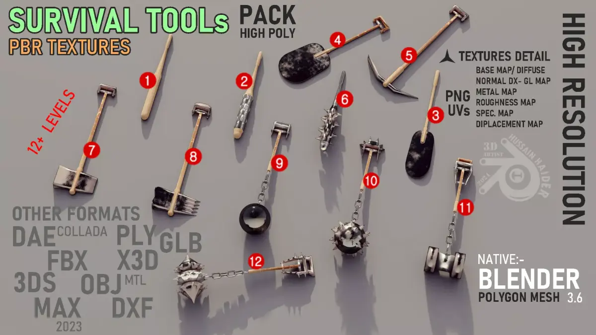 Survival Tools 3D model