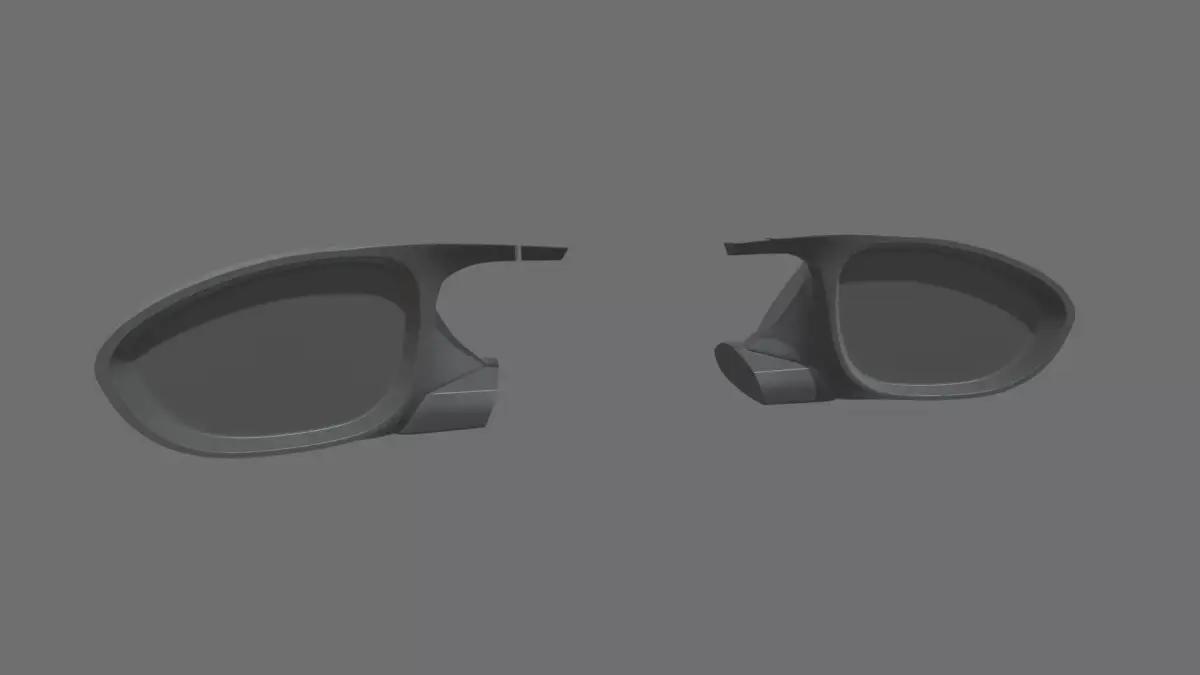 Car Mirror 08 Low-poly 3D model