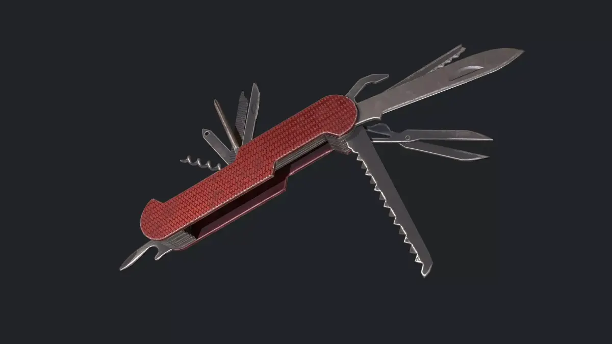Red Army Knife - Knife - Weapon - Army Prop - Swiss Army Knife Low-poly 3D model
