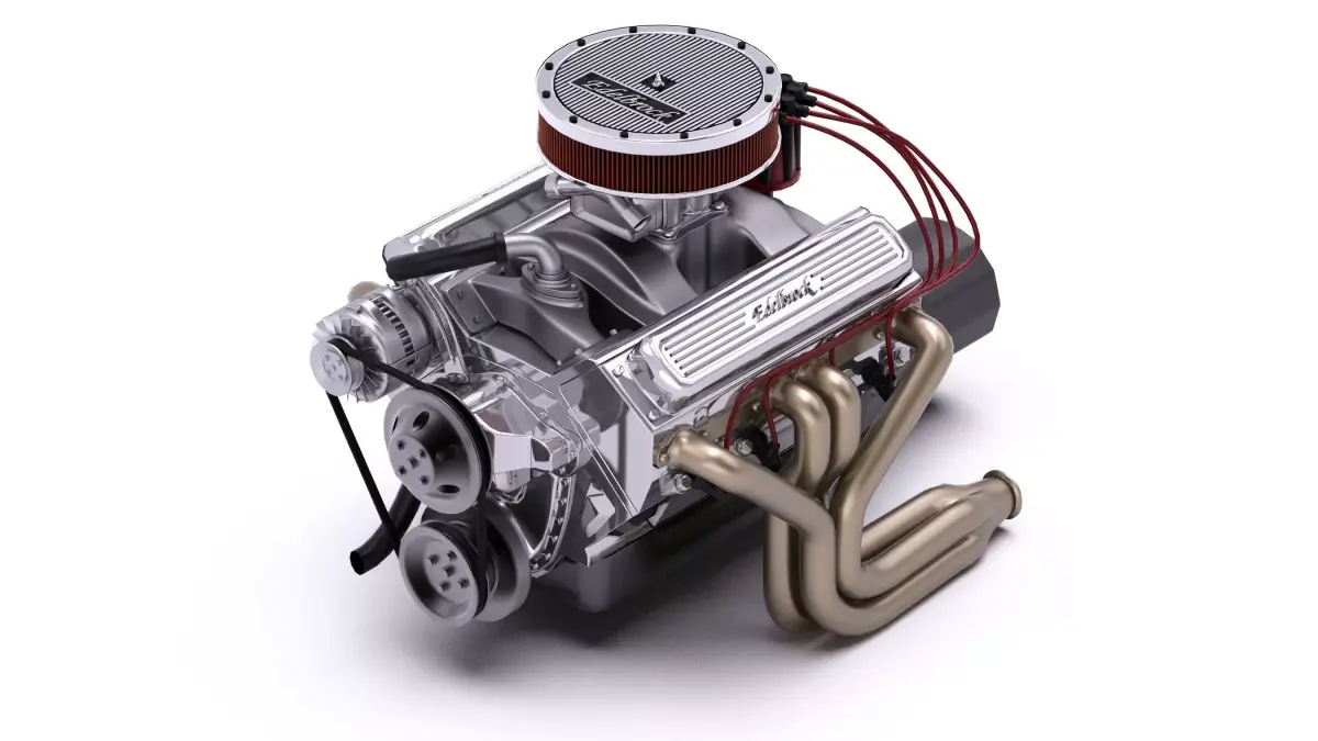 Edlebrock Chevy 355Ci V8 Low-poly 3D model
