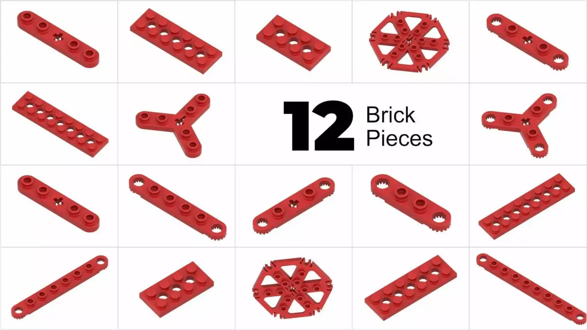 TwindBricks3D - 12 Technic Plate collection 3D print model