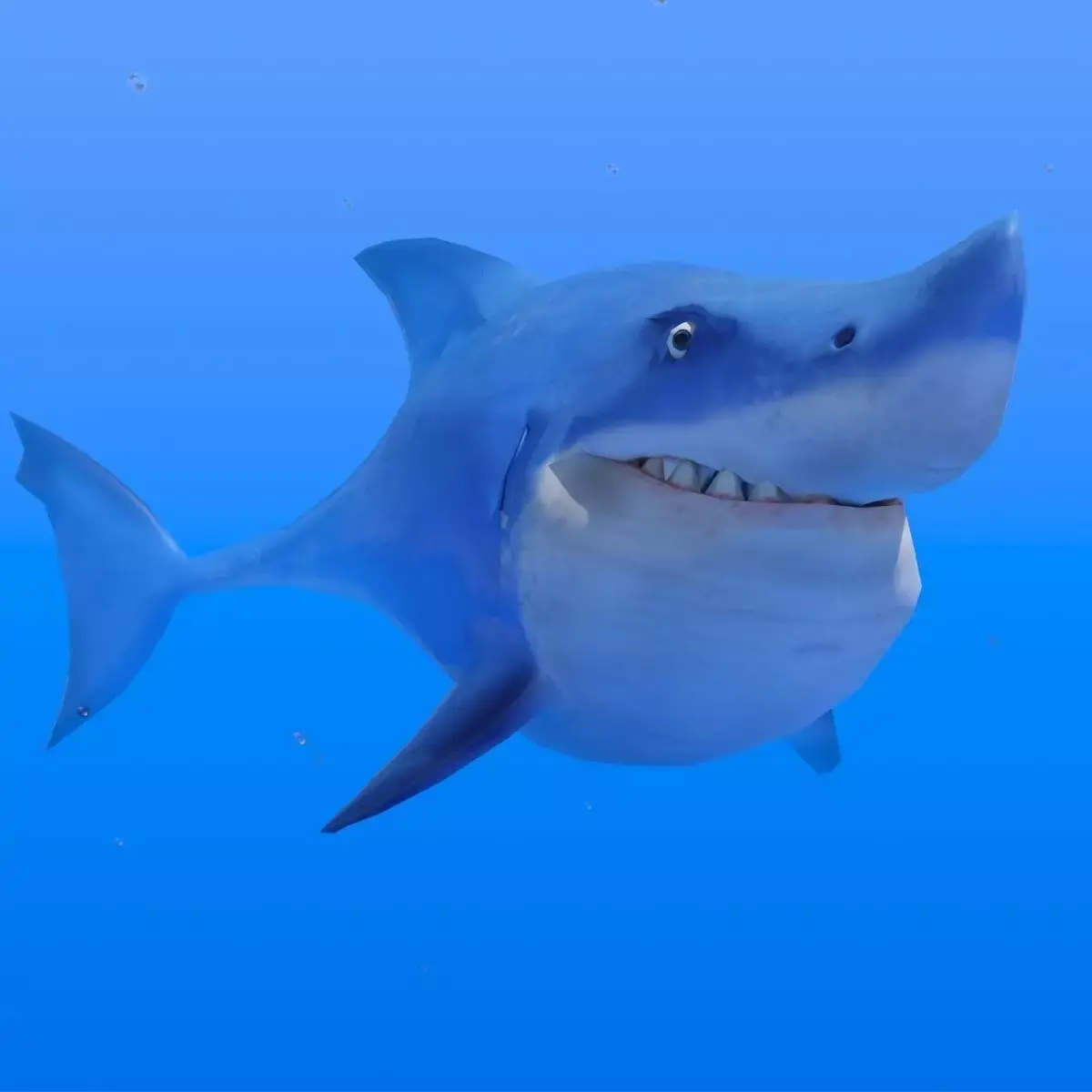 Shark Toon Animated Low-poly 3D model
